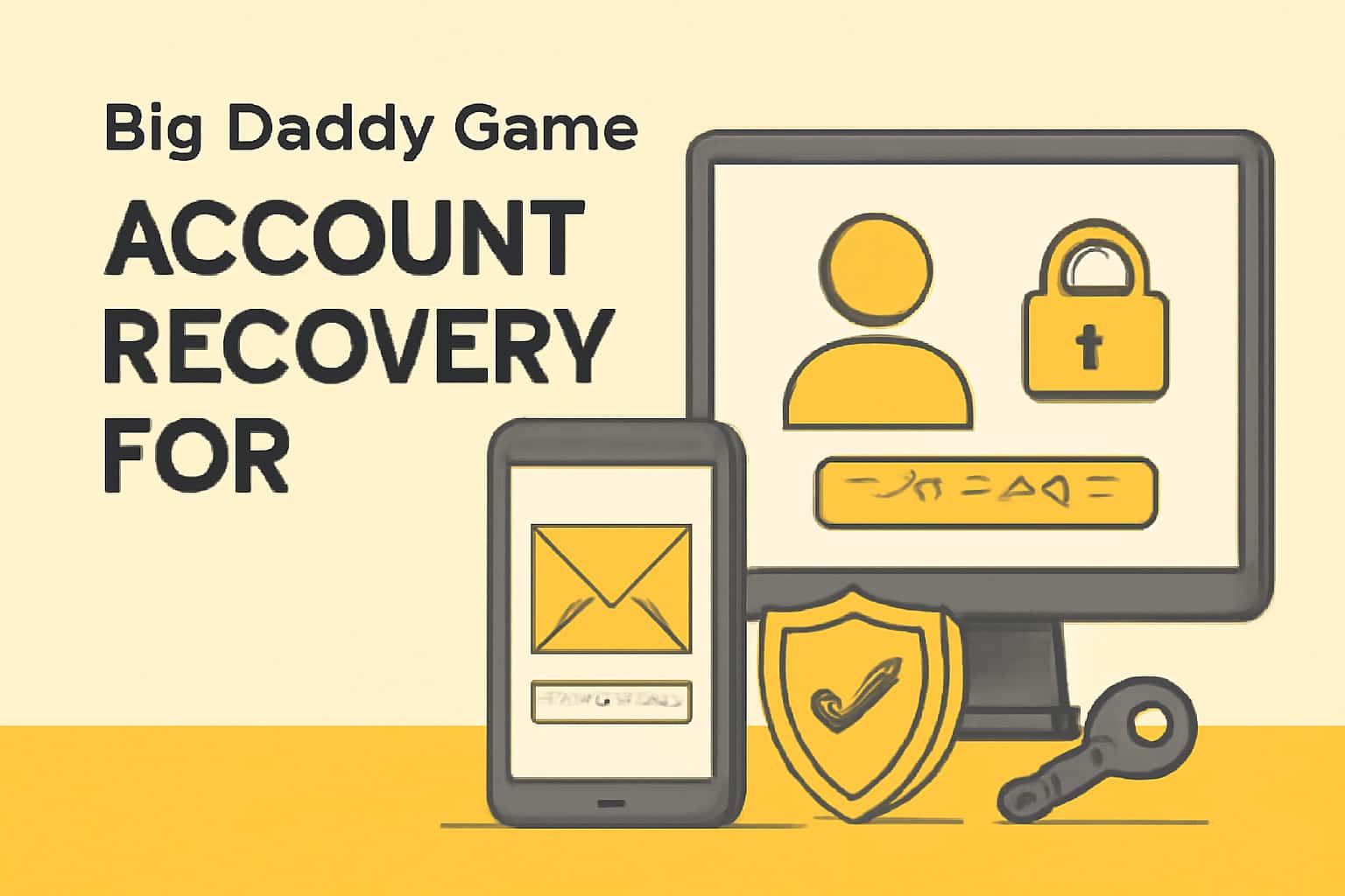 A neutral scene depicting account recovery processes for Big Daddy Game.